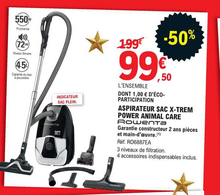 aspirateur sac x trem power animal care