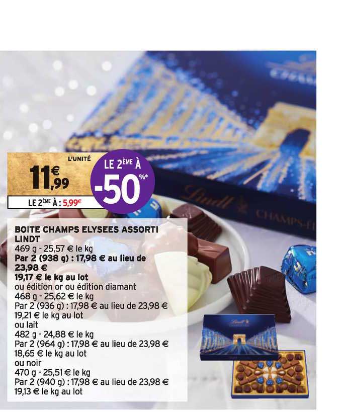 boîte champs élysées assorti lindt