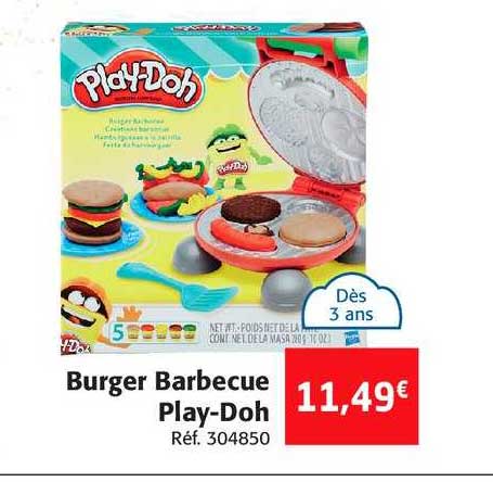burger barbecue play doh