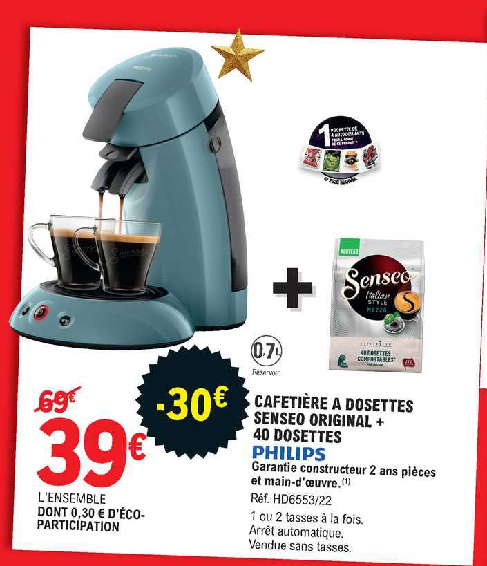 Cafetière à Dosettes Senseo Original + 40 Dosettes