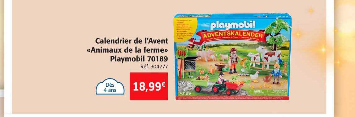 calendrier de l'avent "animaux de la ferme" playmobil