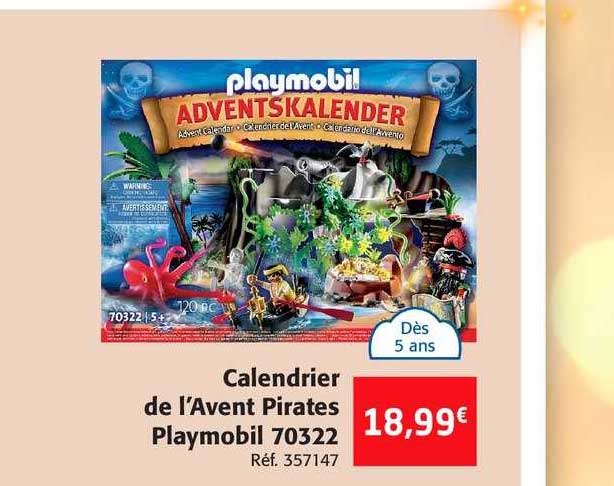 calendrier de l'avent pirates playmobil
