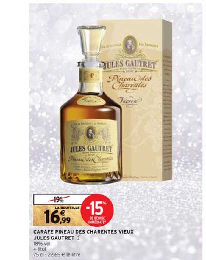 carafe pineau des charentes vieux jules gautret