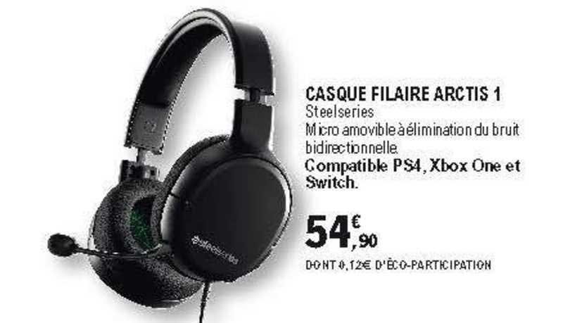 casque filaire arctis 1 ps4, xbox one et switch