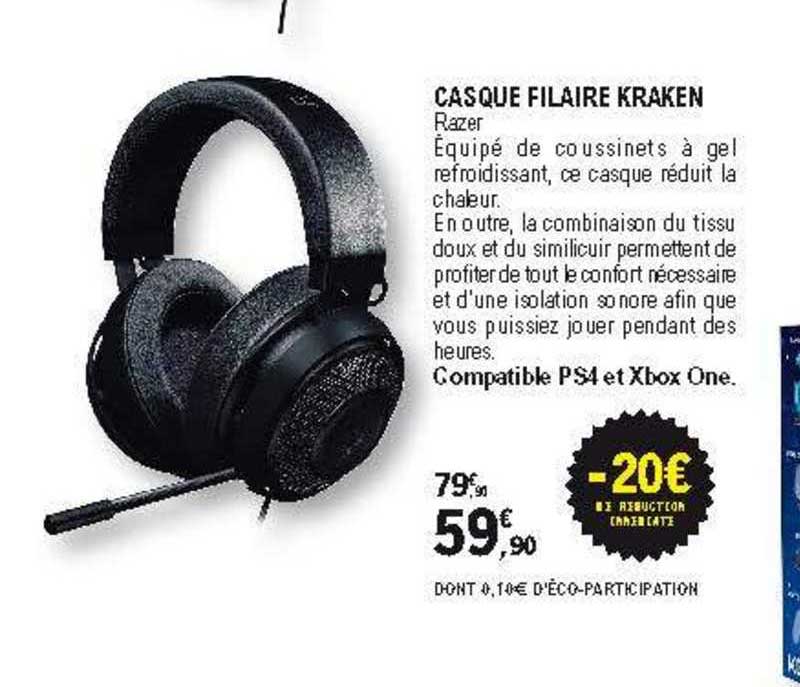 casque filaire kraden ps4 et xbox one