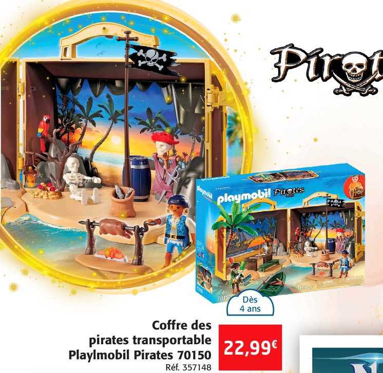 coffre des pirates transportable playmobil pirates