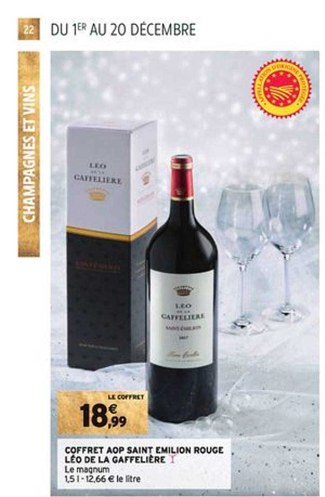 coffret aop saint emilion rouge léo de la gaffelière