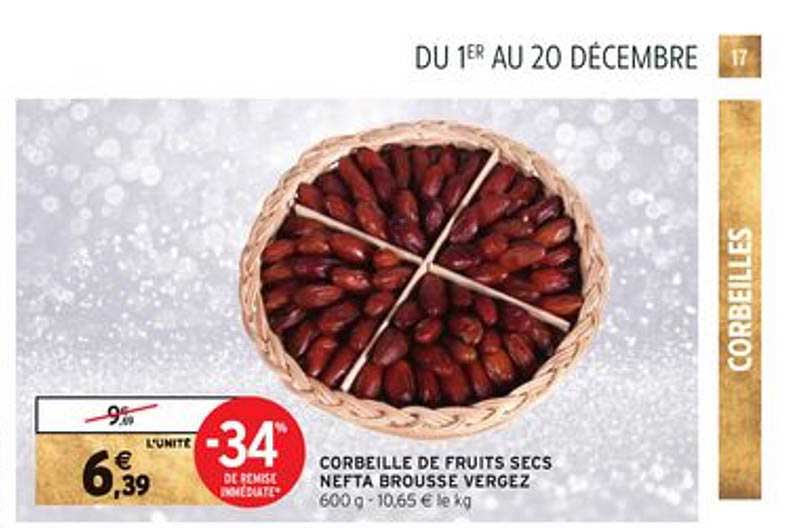 corbeille de fruits sec nefta brousse vergez