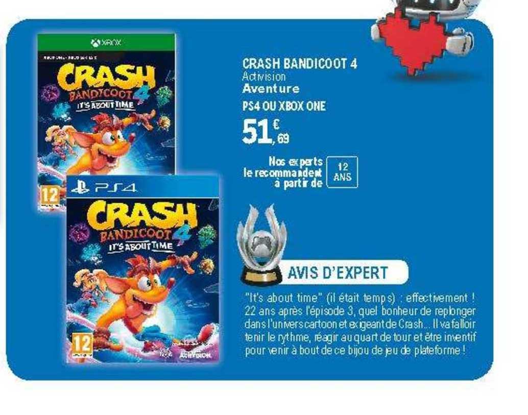crash bandicoot ps4 ou xbox one
