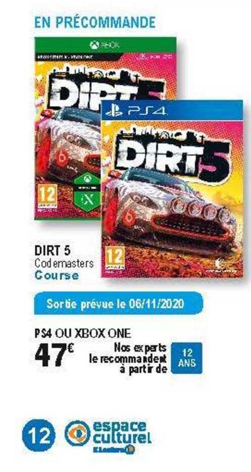 dirt 5 ps4 ou xbox one