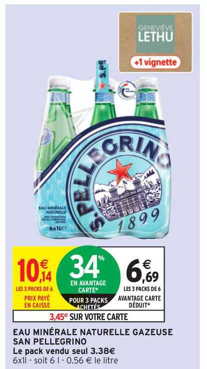 eau minérale naturelle gazeuse san pellegrino