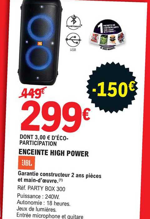 enceinte high power jbl