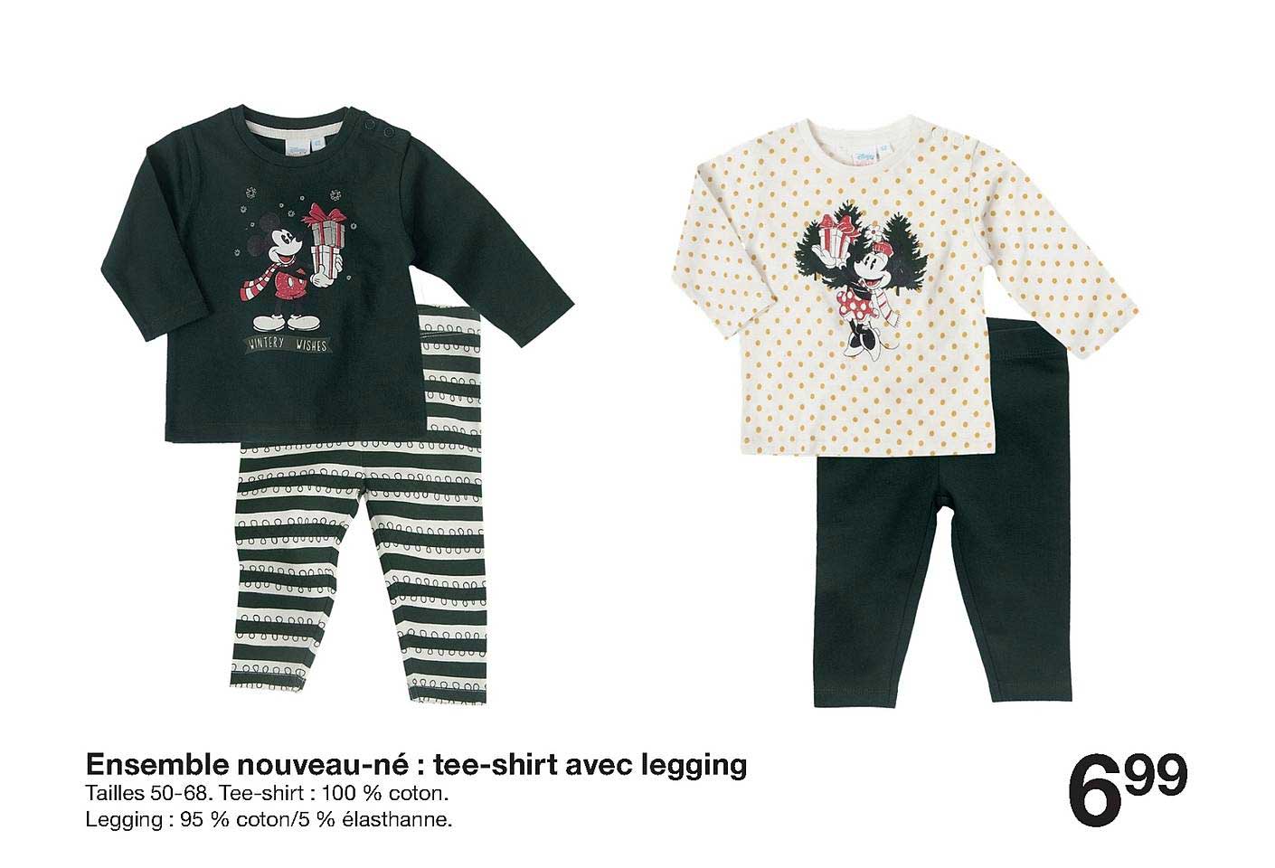 ensemble nouveau né tee shirt avec legging