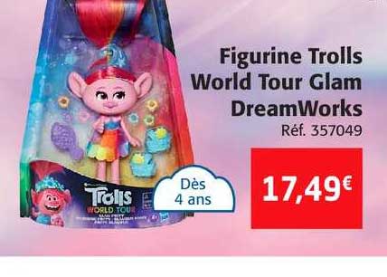 figurine trolls world tour glam dreamworks