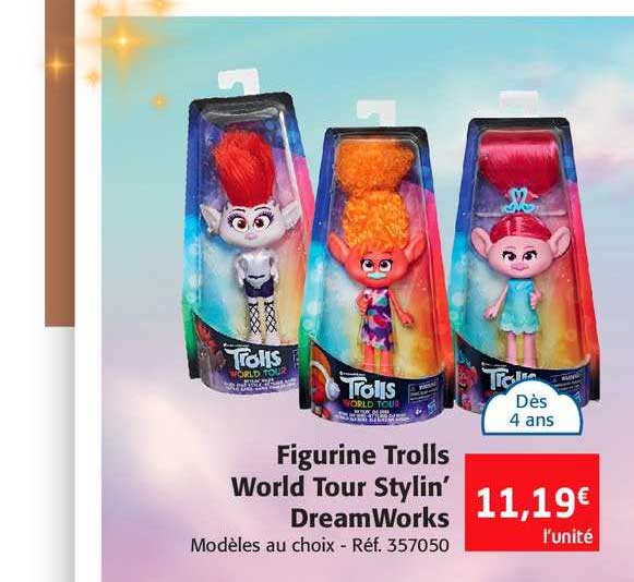figurine trolls world tour stylin' dreamworks