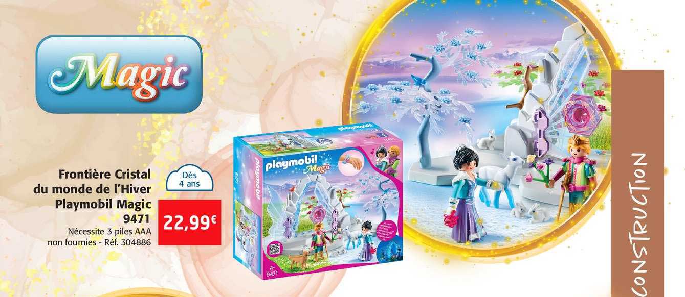 frontière cristal du monde de l'hiver playmobil magic