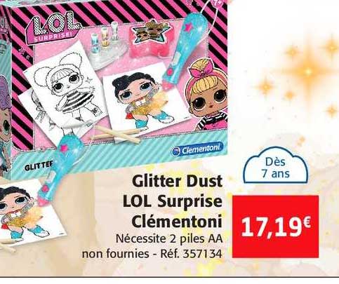 glitter dust lol surprise clémentoni