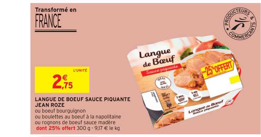 langue de bœuf sauce piquante jean rozé
