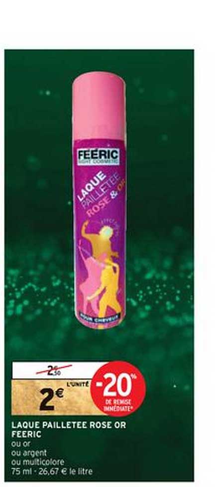 Laque Pailletée Rose Or Feeric