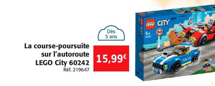 le course poursuite sur l'autoroute lego city 60242