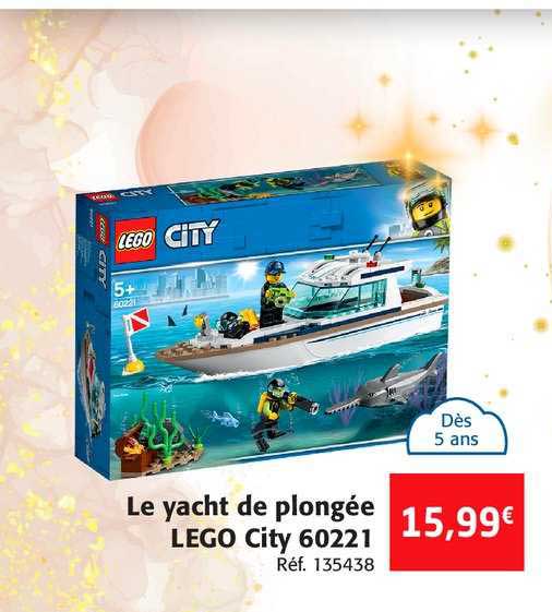 le yacht de plongée lego city 60221