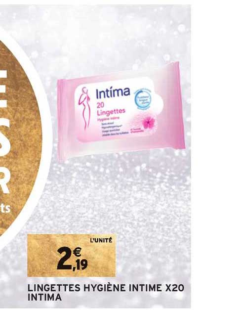 lingettes hygiène intime x20 intima
