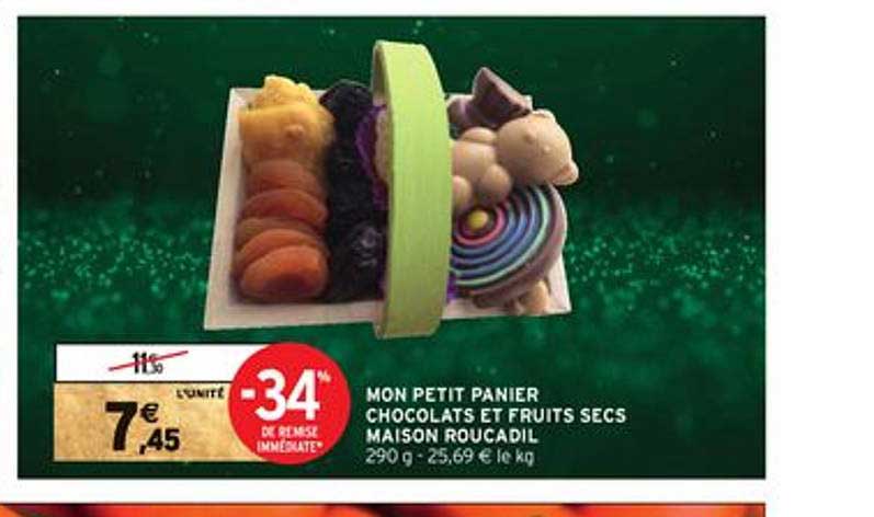 Mon Petit Panier Chocolats Et Fruits Secs Maison Roucadil
