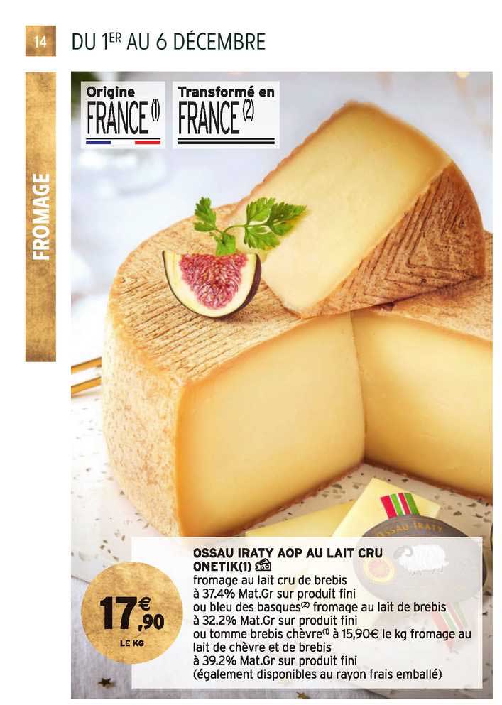 ossau iraty aop au lait cru onetik