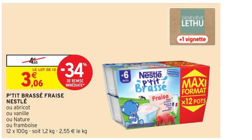 P'tit Brassé Fraise Nestlé
