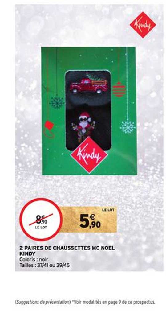 paires de chaussettes mc noël kindy