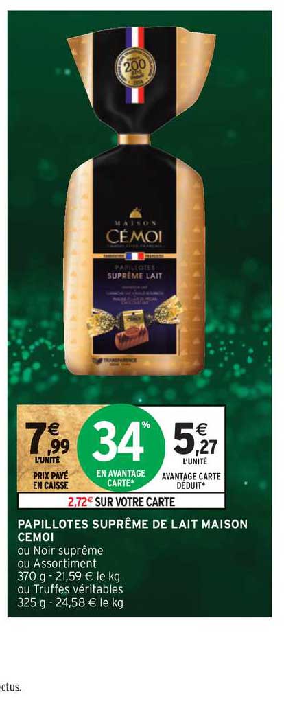 papillotes suprême de lait maison cémoi