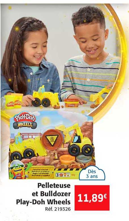 pelleteuse et bulldozer play doh wheels