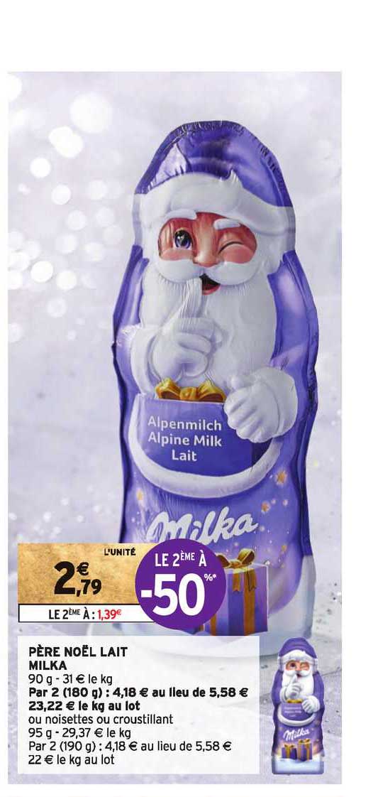 père noël lait milka
