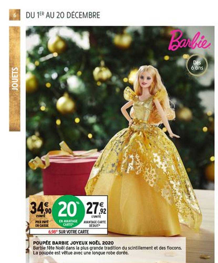 poupée barbie joyeux noël 2020