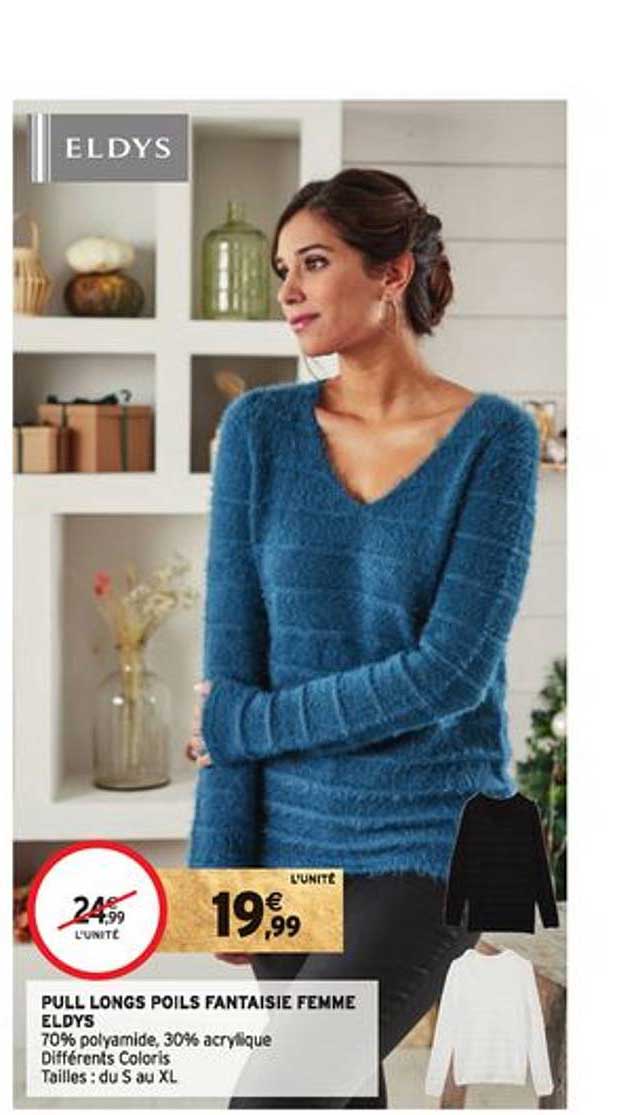 pull longs poils fantaisie femme eldys