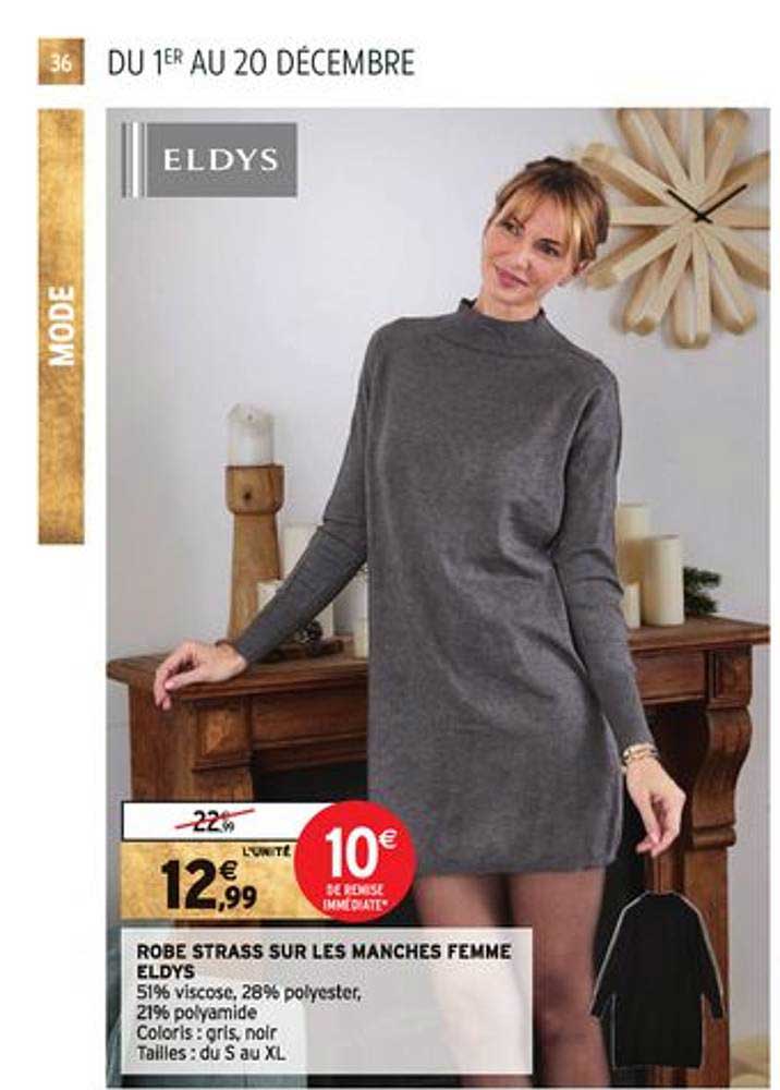 robe strass sur les manches femme eldys