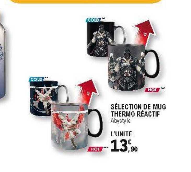 sélection de mug thermo réactif