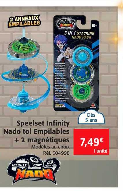 speelset infinity nado tol empilables + 2 magnétiques