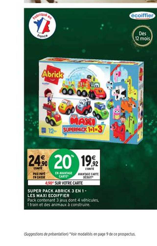 super pack abrick 3 en 1 les maxi écoiffier