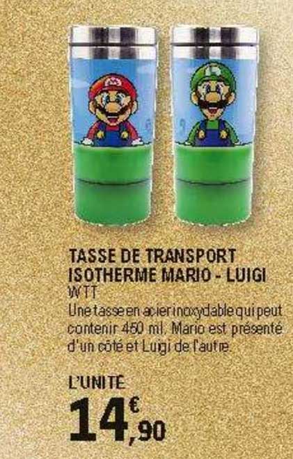 tasse de transport isotherme mario - luigi
