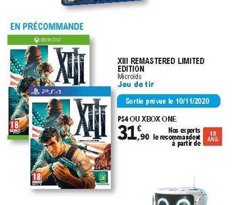 xiii remastered limited edition ps4 ou xbox one