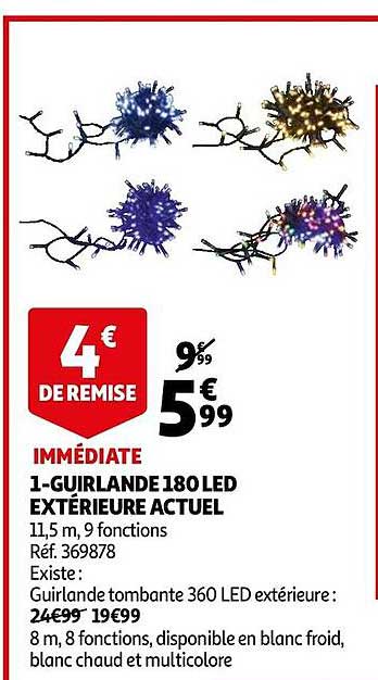 1-guirlande 180 Led Extérieure Actuel