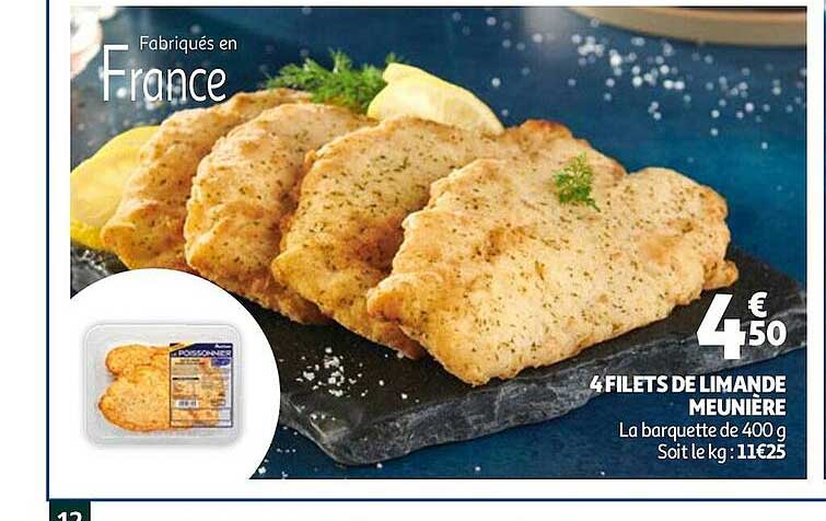 4 Filets De Limande Meunière