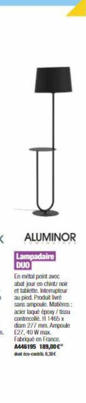 aluminor lampadaire duo