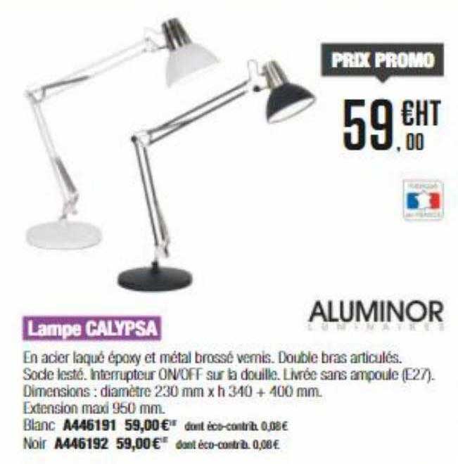 aluminor lampe calypsa
