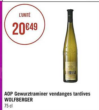 aop gewurztraminer vendanges tardives wolfberger