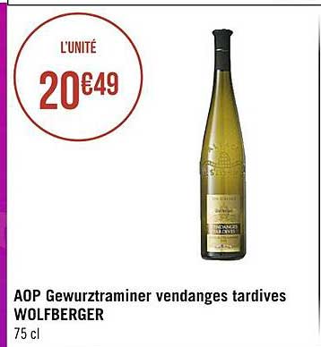 aop gewurztraminer vendanges tardives wolfberger