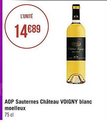 aop sauternes château voigny blanc moelleux