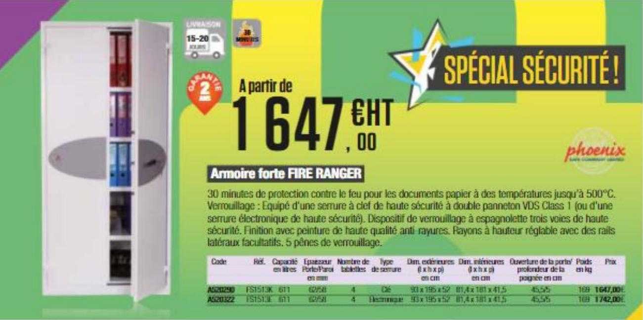 armoire forte fire ranger phoenix