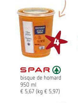 bisque de homard spar